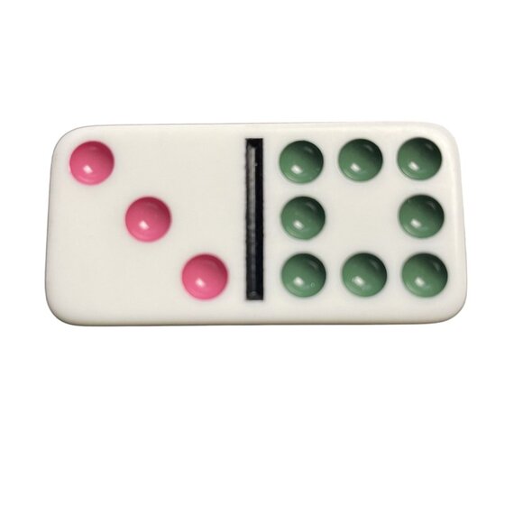 Double Twelve Dominoes Replacement Tile 3 8  Color Dot mq - Picture 1 of 3